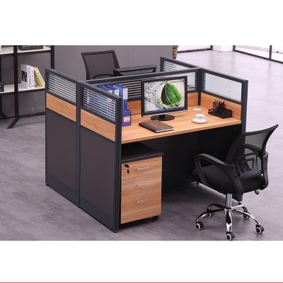 China Convertible L Shape Workstation Office Furniture Office Match Wood Desk Chair for sale