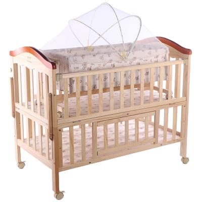 China 2021Customizable Modern and Simple Crib Rail Guard Newborn Wooden Hutch for sale