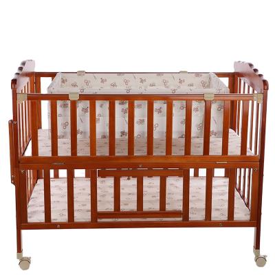 China Simplicity Modern High Quality Children's Wooden Hutch Kids Bed Crib Bed Portable Wooden Baby Crib Hutch for sale