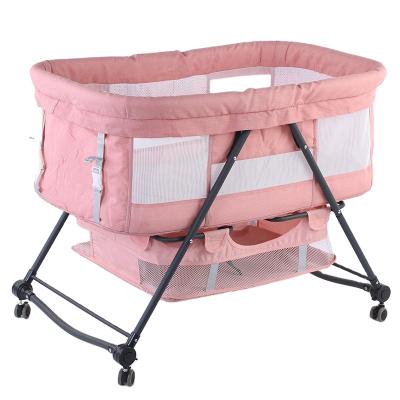 China New Design Simple Portable Baby Crib Princess Foldable Baby Crib for sale