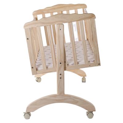 China Modern and Simple Crib Cradle Newest Hot Sale Modern and Simple Customizable Wooden Newborn Crib Wooden Crib Newborn Baby Crib Accept OEM for sale