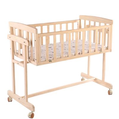 China 2021 New Modern And Simple Customizable New Born Crib Promotional Baby Crib Single Crib Modern And Simple Accept OEM Save Space 50pcs for sale