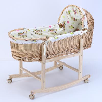 China The latest solid wood stand, moses basket, baby mosquito net basket for sale