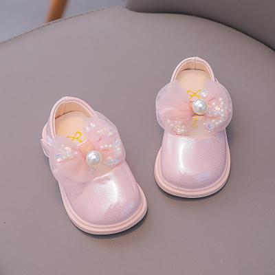 China Round Little Girls Crystal Sequin Soft Sole Princess Style Toddler Summer Casual Baby Shoes Little Girls Leather Shoes for sale