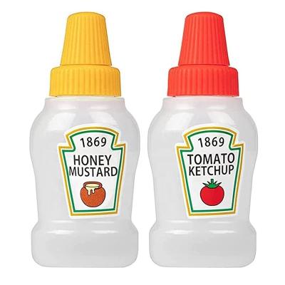 China Food Grade LDPE Mini Tomato Plastic Food Ketchup Bottle 25ml Mini Sauce Squeeze Bottle for sale