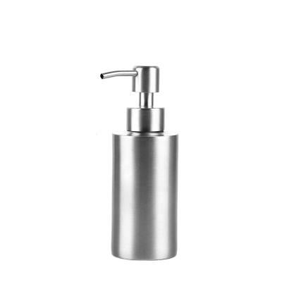 China Personal Care 250ml Stainless Steel Liquid Soap Dispenser Lotion Bottle For Bathroom for sale