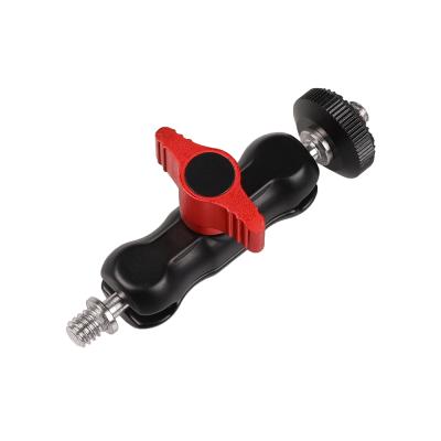 China Kaliou Small Pea Holder With Aluminum Alloy 1/4 Screw Crab Clamp Wall Mount Cradle Lightweight Material Black And Red Main Monitor for sale