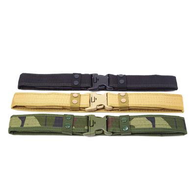 China Custom Outdoor Activities Men's Combat Duty Lightweight Nylon Outdoor Adjustable Webbing Nylon Army Military Tactical Belt for sale