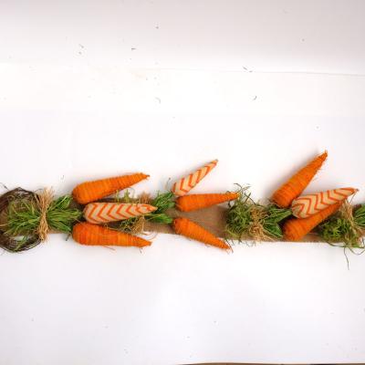 China Perfect Easter decoration new style design carrot garland Easter decorations with twig bunny for sale