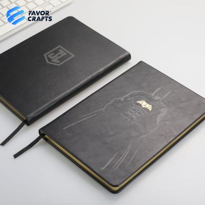 China Hardcover Gift Items Embossed Leather Brand Logo Custom Design Journal Book Printing for sale