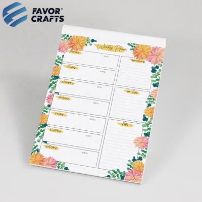 China Year Punched Magnetic Weekly Punched Fridge A4 Daily Meal Planner Notepad for sale