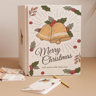 China Custom Hardcover Christmas Theme A5 Printing Paper Notebooks With Christmas Cards for sale