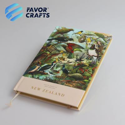 China Custom Printed Hardcover Stationery Products FSC Paper Hard Cover Notebook With Gold Edge for sale