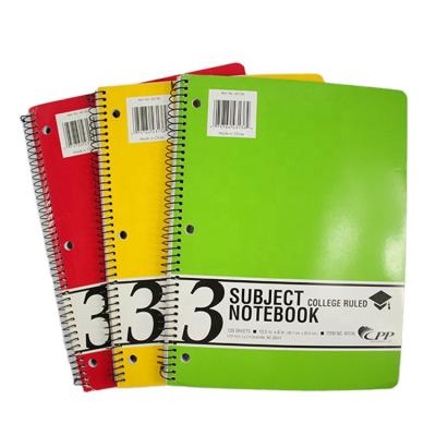 China Stationery Spiral Porcelain School Stationary Custom Printed Spiral Notebook with Dividers for Student for sale