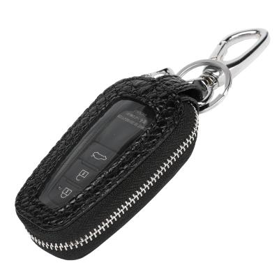 China Good Materials Fast Zipper Key Genuine Leather Car Case Remote Key Genuine Leather Leather Production Customized for sale