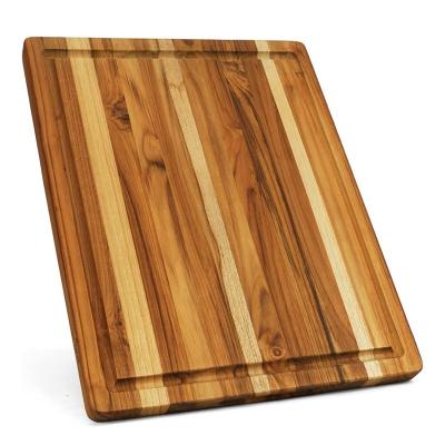 China Sustainable Large Wooden Cutting Board for Kitchen Heavy Duty Wood Cutting Boards with Juice Groove 100% Solid wood Pre Oiled 18x122 for sale