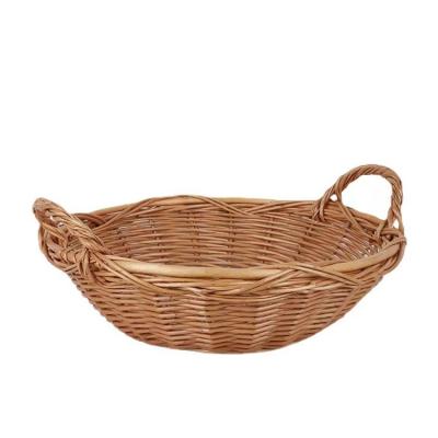 China China Wicker Picnic Basket, Handmade Basket Hamper with Lid and Handle Sturdy Woven Body with Washable Lining for sale