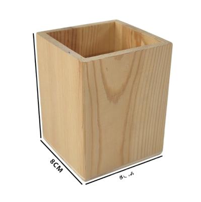 China Promotional Wholesale Customized Calendar Factory Desk Pen Holder Pencil Container Wooden Pencil Case for sale