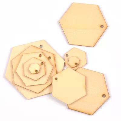 China Africa China Factory Wholesale Customized Wooden Shapes Crafts Wooden Hexagons Gifts Price for sale