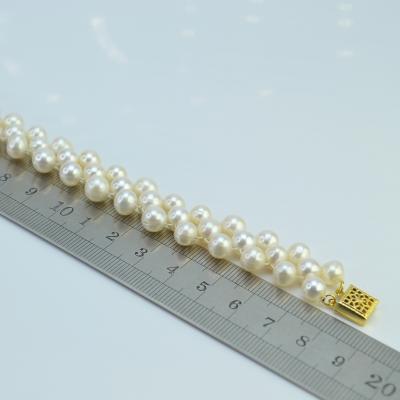 China Vintage Link Chain 925 Silver Real Pearl Bracelet With Freshwater Pearls Bead Bracelet Jewelry for sale