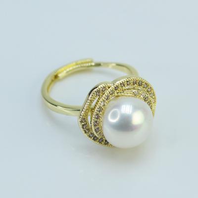 China Beautiful Designs Romantic Engagement Ring Wedding Rings Cheap Wholesale Pearl Jewelry Rings for sale