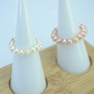 China Romantic Promotional Custom Wholesale High Quality Multiple Bead Ring Pearl Jewelry for sale