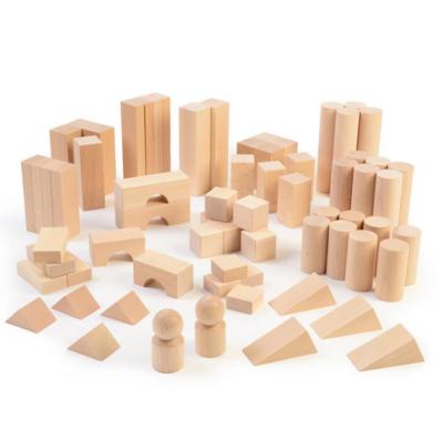 China Europe Factory Promotional Wooden Fence Block Wooden Castle Block Wood Shaving Blocks for sale