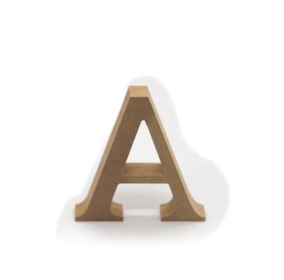 China China 3d MDF Wooden Board High Quality Uppercase English Letters Stenciling Wooden Alphabet Kids for sale