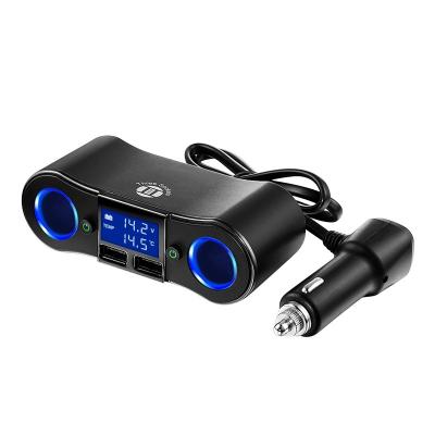 China Car Cigarette Lighter Support GXYKIT ZNB02 Quick Charge QC3.0 Plug Adapter Car Charger with 2 USB Ports 3.1A for sale