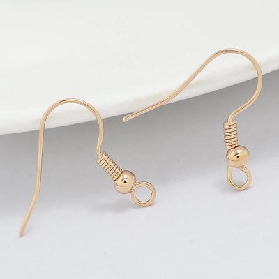 China Great For Making All Jewelry Components High Quality Copper Material Jewelry Making 18K Gold Plated Ear Hooks for sale