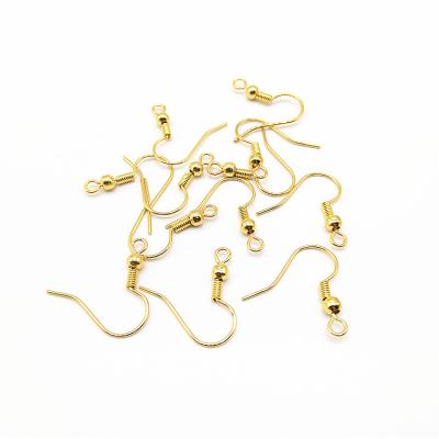 China SHINING Brass Fish Hook Earring Wholesale Jewelry Making DIY 14K Gold Plated Earring Hooks for sale