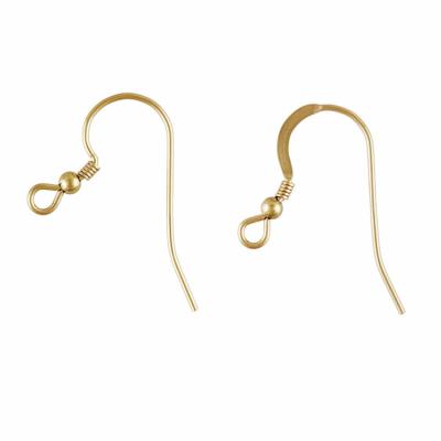 China 14K Gold USA 14K Gold Filled Earring Hooks Peach Type Wholesale Earring Hooks For Jewelry Making for sale