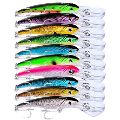 China 2018 New Wholesale Hard Plastic 3D Minnow Eyes Colorful Painted Fishing Lures KD-MN025 for sale