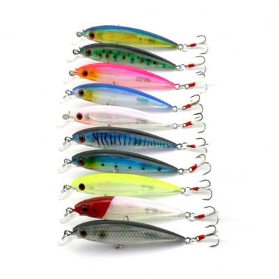 China Free Shipping Hot 10pcs\/set 9CM 8G Japan minnow VMC iscas feather hook set fishing lures MI094 for sale