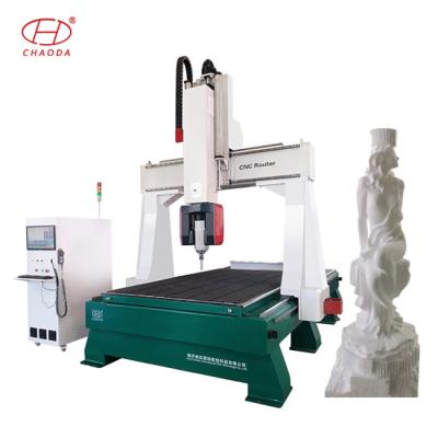 China EPS Foam 5 Axis 3D Wooden Stone Carving Robot Arm for sale