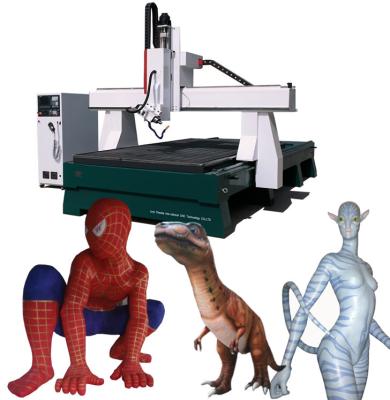 China Home use cnc 3d foam cutting machine with large rotary and scanner to make 3d statues sculptures for sale