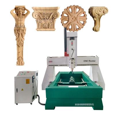 China Hotels 3D Advertising Wood 4Axis Engraving Machines CNC Routing Machine for sale