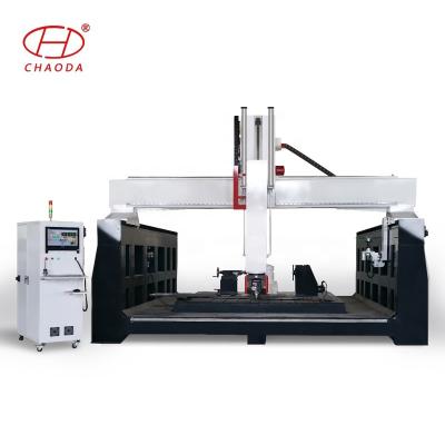 China Hotels Car Foam Mold 5 Axis CNC Router 3d Automotive Machine Cut Engrave For Carving Granite Stone Marble for sale