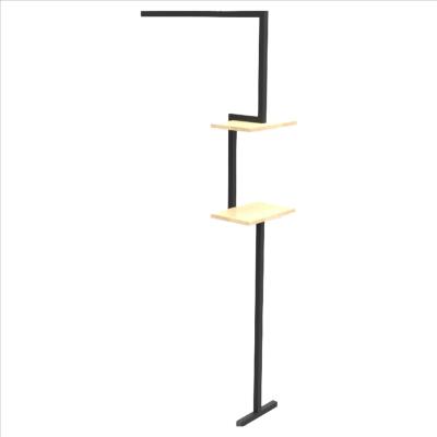 China Functional Living room home furniture wall leaning storage shelves wall rack clothes stand garment rack for sale