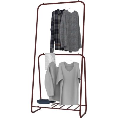 China Durable Living room home furniture steel garment rack clothes rack coat stand entry rack in color coated for sale