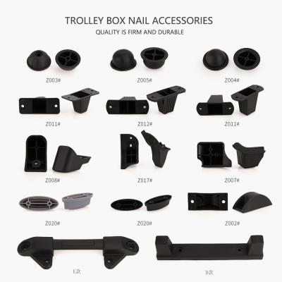 China Universal Front Foot Accessories Plastic Durable Foot Nails Luggage Rubber Suitcase Spare Parts Voice Post Foot Accessory for sale