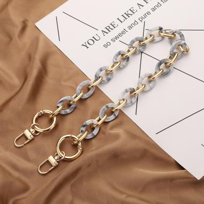 China New Style Resin Fashion Hand Chain Shoulder Strap Metal Accessories Optional Acrylic Resin Chain Straps For Phone Case Acrylic Chain for sale