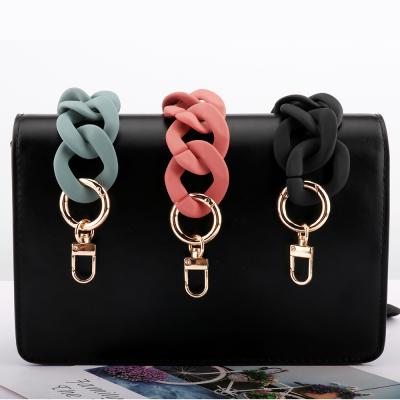 China Resin Bag Chain Plastic Acrylic Fish Bone Chains Handmade Shoulder Bag With Hanging Neck Chain Jewelry Accessories for sale