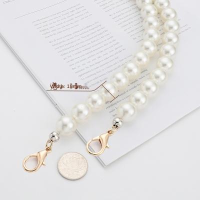 China Custom Portable Chain Bag Imitation Imitation Leather Bag Chain Bag Cell Phone Strap Bag Diy Pearl Strap Ladies Bead Chain Bag for sale