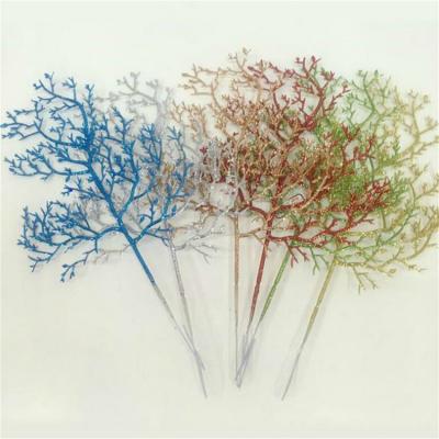 China Artificial Christmas Flower Glitter Twig Branch For Christmas Decoration for sale