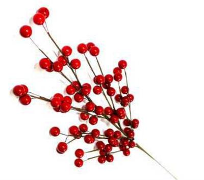 China Flower Factory Direct Sale Artificial Berry Bunch Sprays W/Long Branch Cable Stem for sale