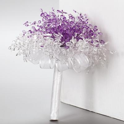 China Wedding Bouquet Decoration Acrylic Wedding Bouquets Bride Holding Flower Simulation Crystal Wedding Bouquets for sale