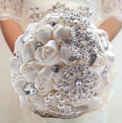 China Wedding bouquet decoration artificial rhinestone bride bridesmaid participation bouquet romantic new decorative for sale