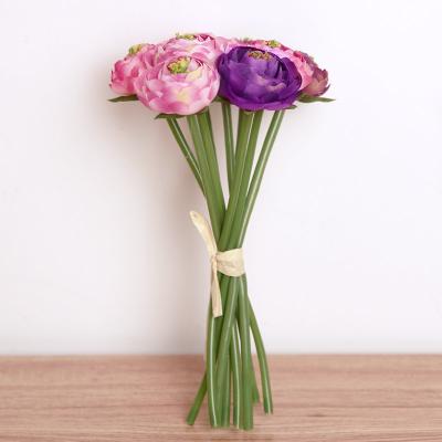 China Home Flower Decoration Pieces Wedding Vintage Artificial Silk Peony Bouquet Silicone Flower for sale