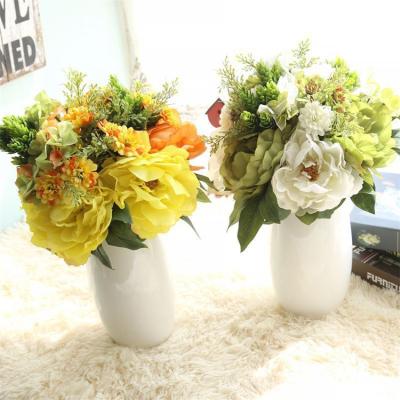 China Flower new products decoration wedding simulation home flowers mixed Milan Peony Hydrangea Bouquet for sale